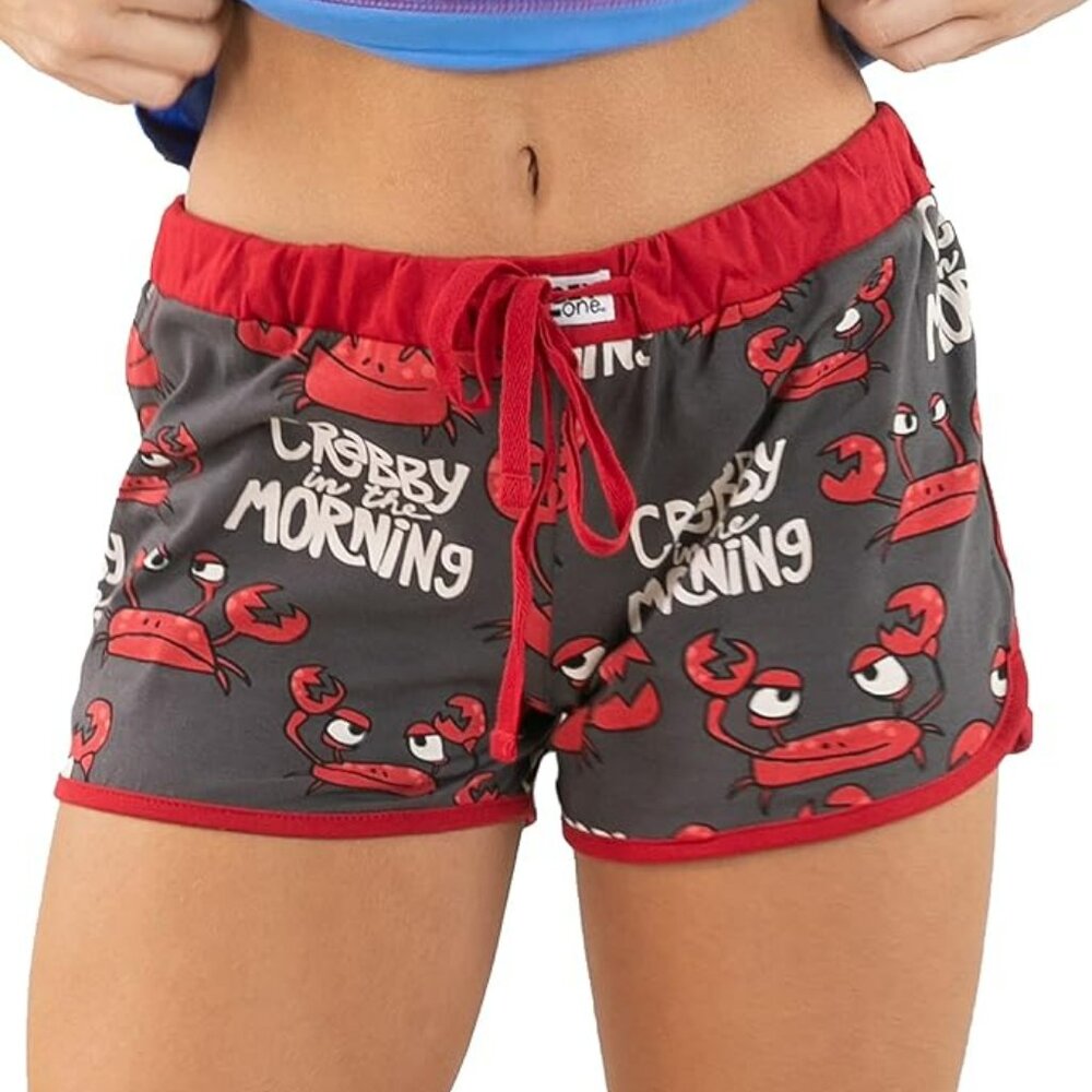 Lazy One  "I'm Crabby in the Morning" Pajama Shorts